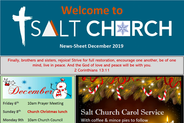 Salt Church Monthly News Sheet Dec 2019